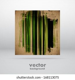 Grunge abstract square banner, vector background