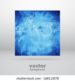 Grunge abstract square banner, vector background