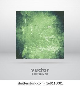 Grunge abstract square banner, vector background