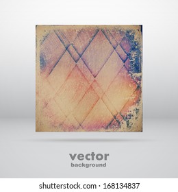 Grunge abstract square banner, vector background