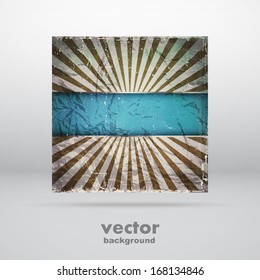 Grunge abstract square banner, vector background