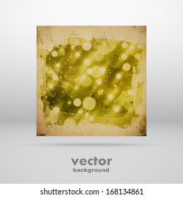 Grunge abstract square banner, vector background
