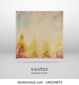 Grunge abstract square banner, vector background