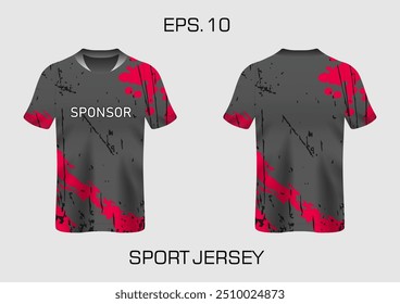 gunge abstract stripes mockup esporte t-shirt design para futebol, corridas, e esportes, corrida de design kit