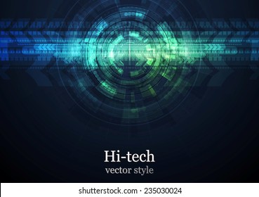 Grunge abstract technology background. Dark vector design