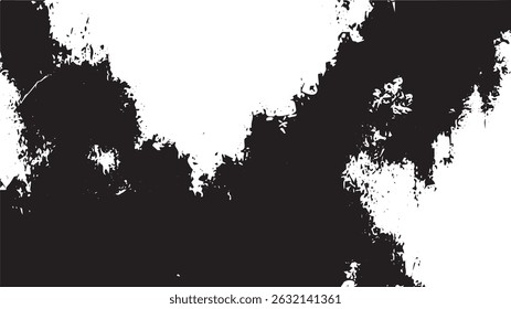 Grunge Abstract Texture Background, Black and White Rough Distressed Surface Art