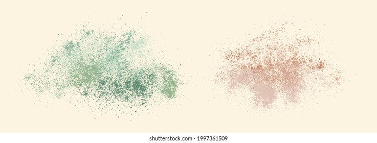 Grunge abstract textures set. Colorful powder stains . Splatter backdrops. Powder texture backgrounds. Highly detailed grunge. Trendy pastel color overlays.