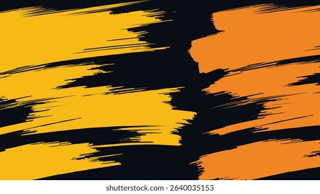 Grunge abstract vector background with a dramatic orange and red sunset sky