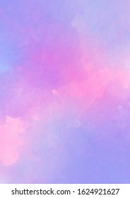 Grunge abstract vector background. Liquid texture. Light pink blue watercolor. 