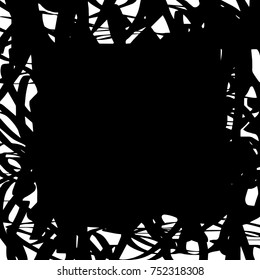 Grunge abstract vector background with shards and wreckage, monochrome, black and white