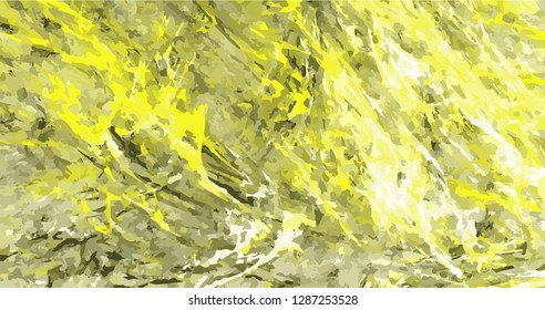 Grunge abstract yellow black background on white backdrop. Rectangular horizontal rough design. Vector.