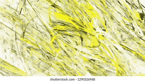 Grunge abstract yellow black background on white backdrop. Rectangular horizontal rough design. Vector.