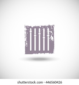 grunge adjustment music line vector icon