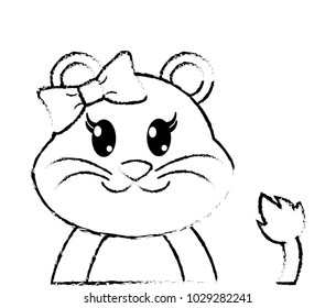 grunge adorable female lion cute animal