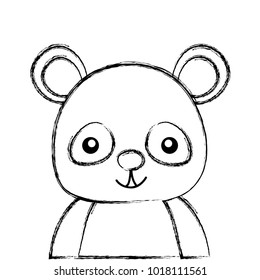 grunge adorable and happy panda wild animal