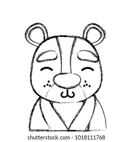 grunge adorable and shy bear wild animal