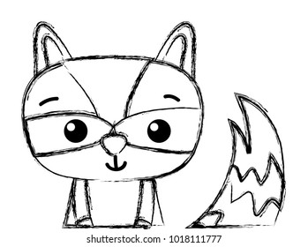 grunge adorable and surprised raccoon wild animal