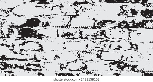 Grunge aged stone design of house. Decayed uneven outside surface of stained wall. Damaged vintage medieval mansion. Dirty ruined shabby texture of 