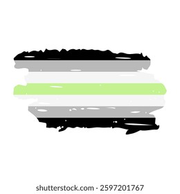 Grunge Agender Pride Flag. Symbol of LGBT community. Flag sexual identity. Vector template for banners, signs, logo design, etc
