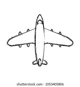 grunge airplane travel transport with turbines and lights