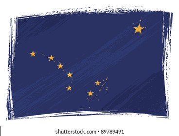 Grunge Alaska flag