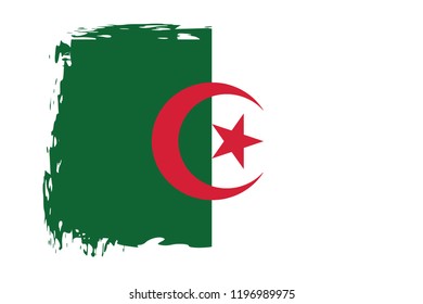 Grunge Algeria flag.flag of Algeria,banner vector illustration. Vector illustration eps10.