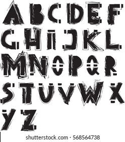 Grunge alphabet