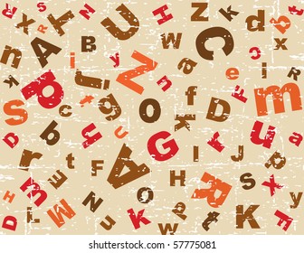 Grunge alphabet background