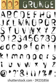 Grunge Alphabet, font set