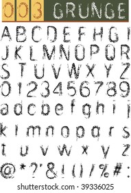 Grunge Alphabet, font set