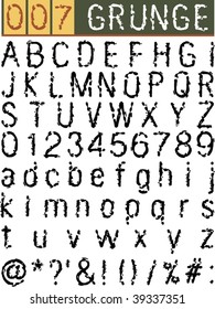 Grunge Alphabet, font set