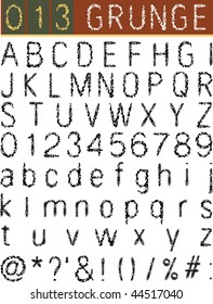 Grunge Alphabet, font set