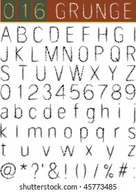Grunge Alphabet, font set
