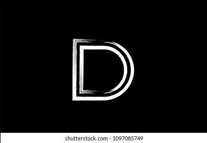 Grunge Alphabet Letter D Logo Design Stock Vector (Royalty Free ...