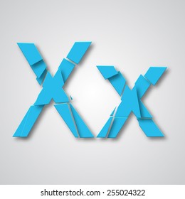 Grunge alphabet type font set, vector collection of broken into pieces letters