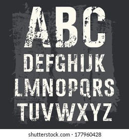 Grunge Alphabet Vector Set For Your Design