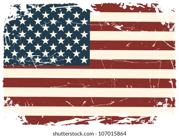 Grunge American flag.