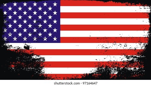 grunge American flag