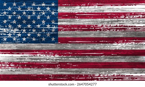 Fondo de la bandera americana del grunge. Fondo de pantalla de primer plano