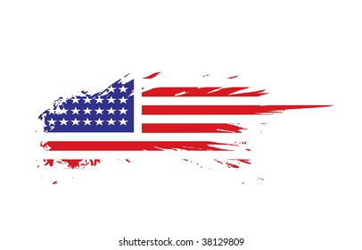 grunge american flag background,vector illustration