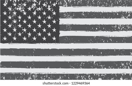 American Flag Design Black Png