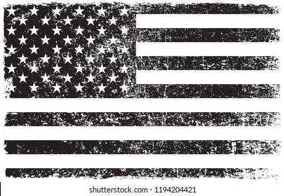 Grunge American flag.Old dirty USA flag.