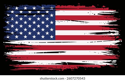 Grunge American Flag – Distressed Patriotic USA Banner Art