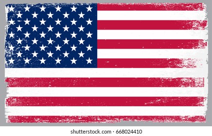 Grunge American flag.USA Independence day background.Happy 4th of July.
