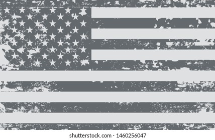 Grunge american flag. Old vintage usa flag.