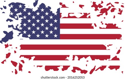 Grunge american flag texture background