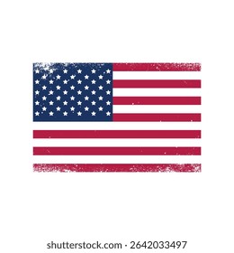 Grunge American Flag. USA Grunge National Flag. Flag of USA.