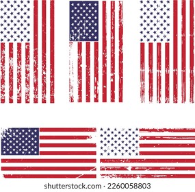 Grunge American flag, USA flag, SVG Vector svg