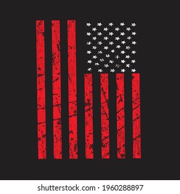 Grunge American flag, vector flag of United state of America, vector American flag with grunge texture for your design, t-shirt, posters, banner, infographic, editable, eps10.