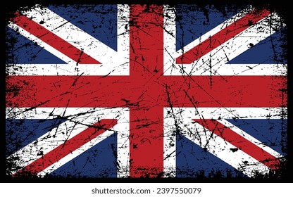 Grunge American flag. Vector flag of USA.